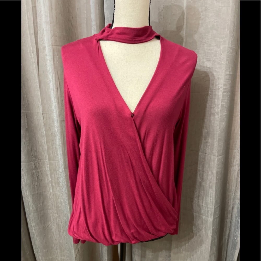 ELLA MOSS ELEGANT PINK RAYON BLOUSE SIZE M